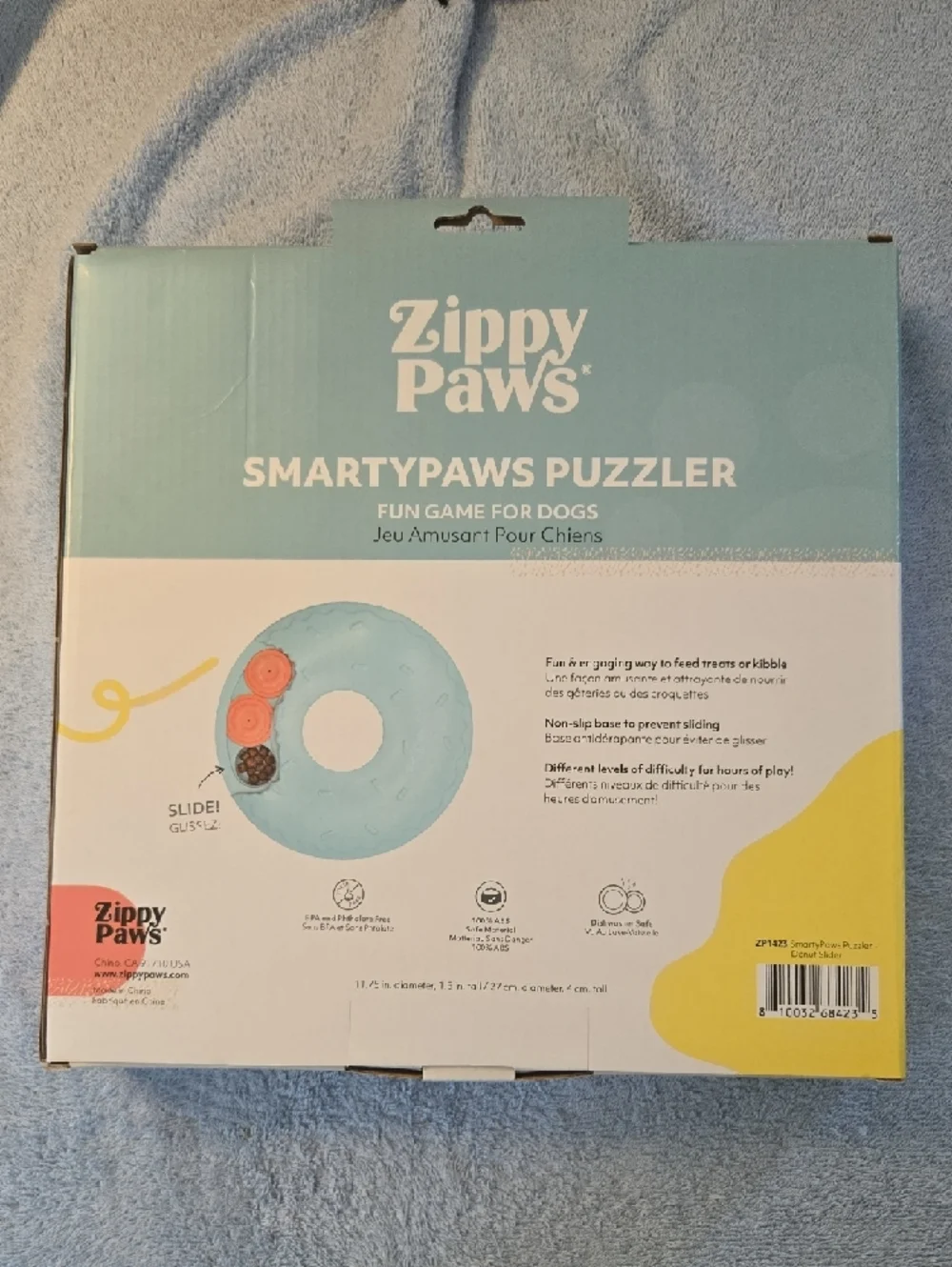SmartyPaws Puzzler Interactive Dog Toy - Light Blue